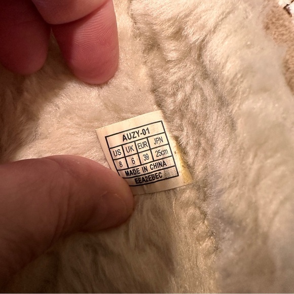 Dream Pairs Slippers Women US 8 Moccasins Slip On House Shoes Tan Faux Fur Lined - Picture 6 of 6